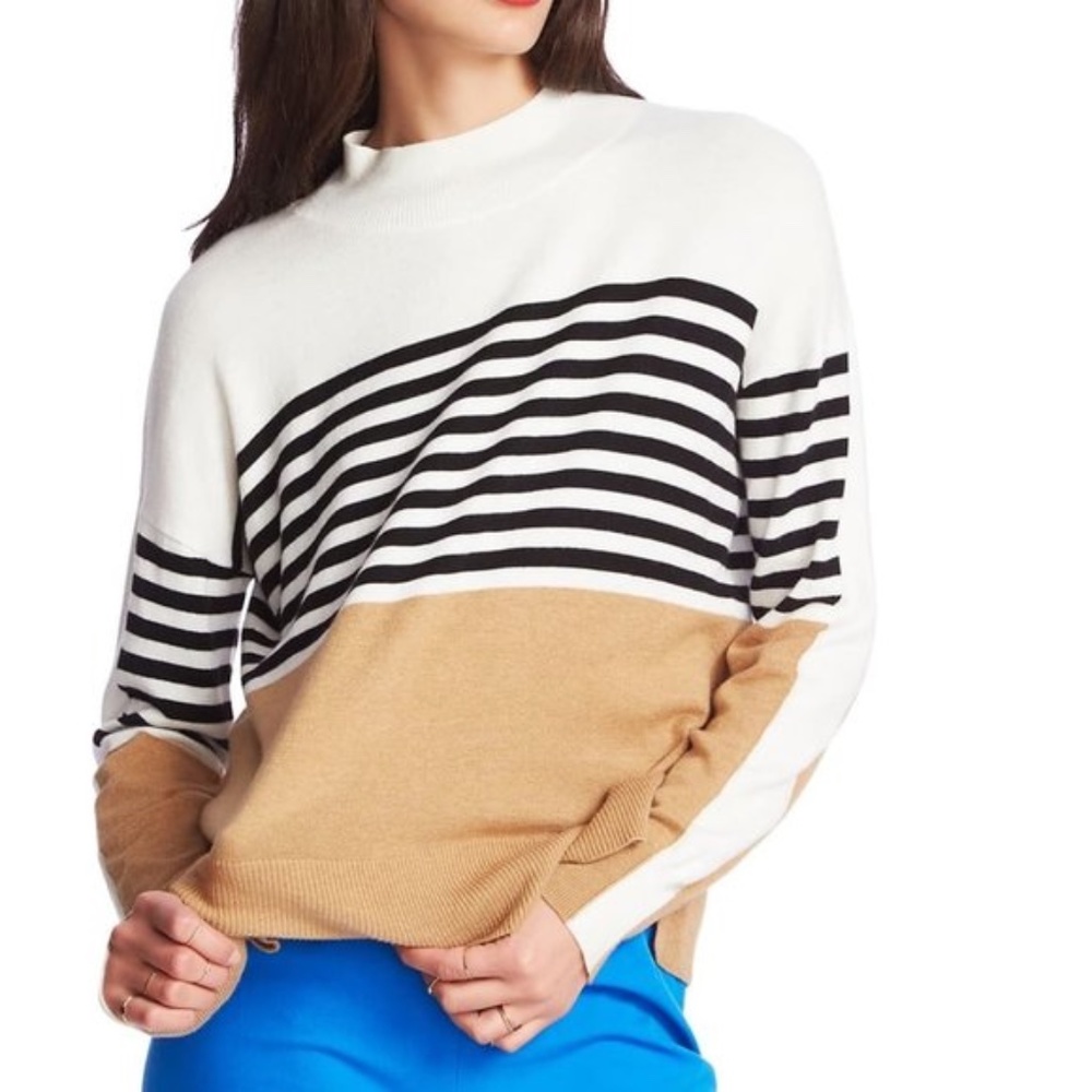 COURT & ROWE Stripe Colorblock Sweater